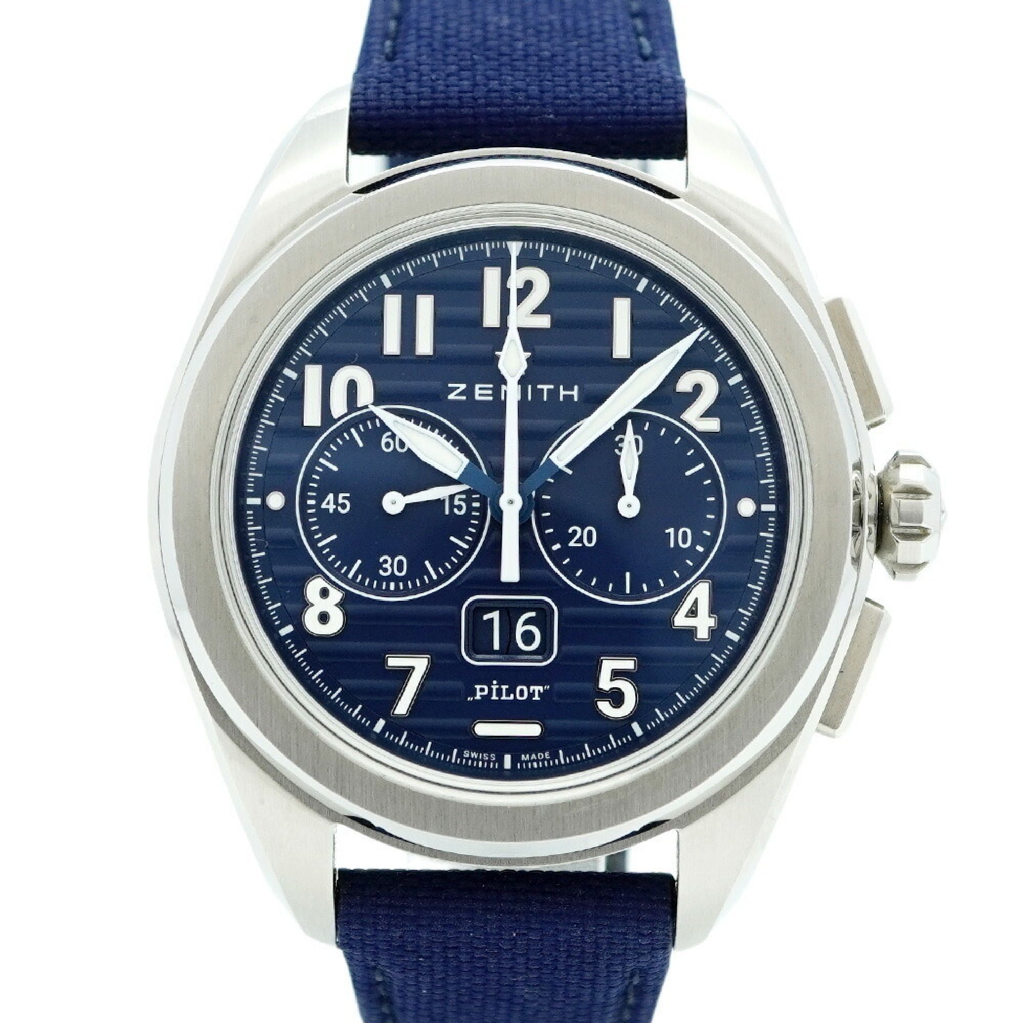 Zenith Pilot Big Date Flyback 03.4000.3652 Blue Dial Men's Watch