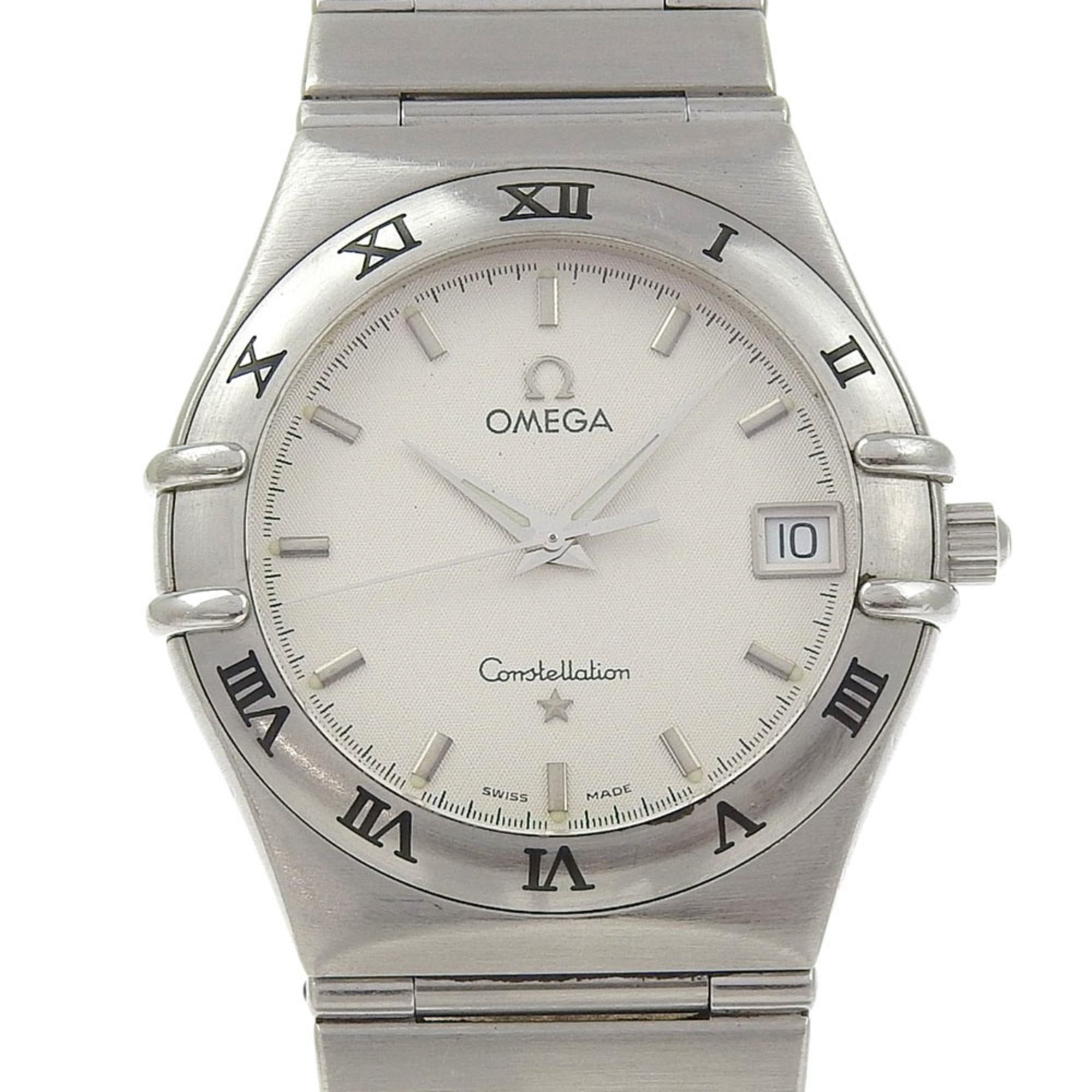Omega Constellation Watch 1512.30 Stainless Steel 1998 Quartz Analog Display White Dial Women's