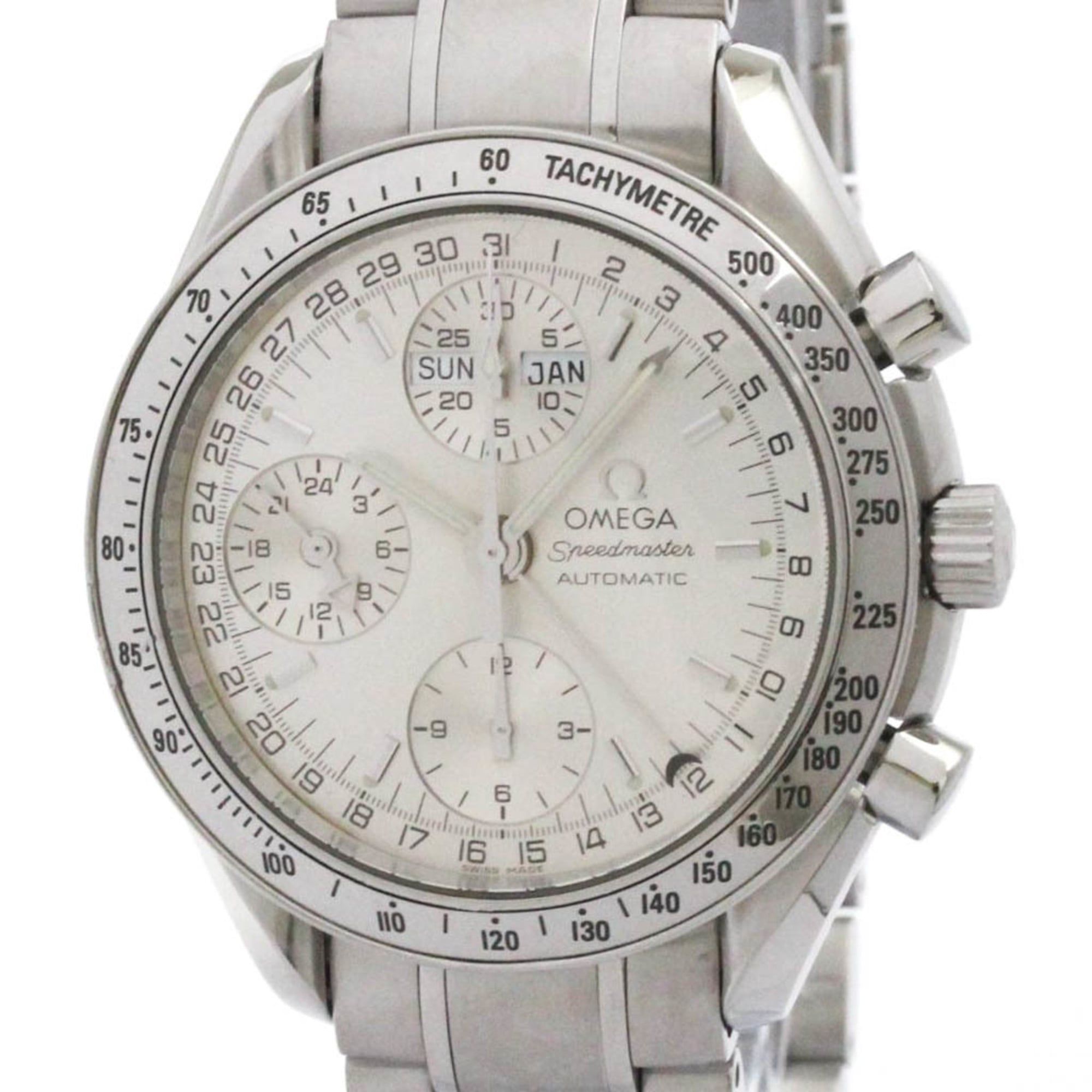 OMEGA Speedmaster Triple Date Steel Automatic Watch 3523.30 Polished