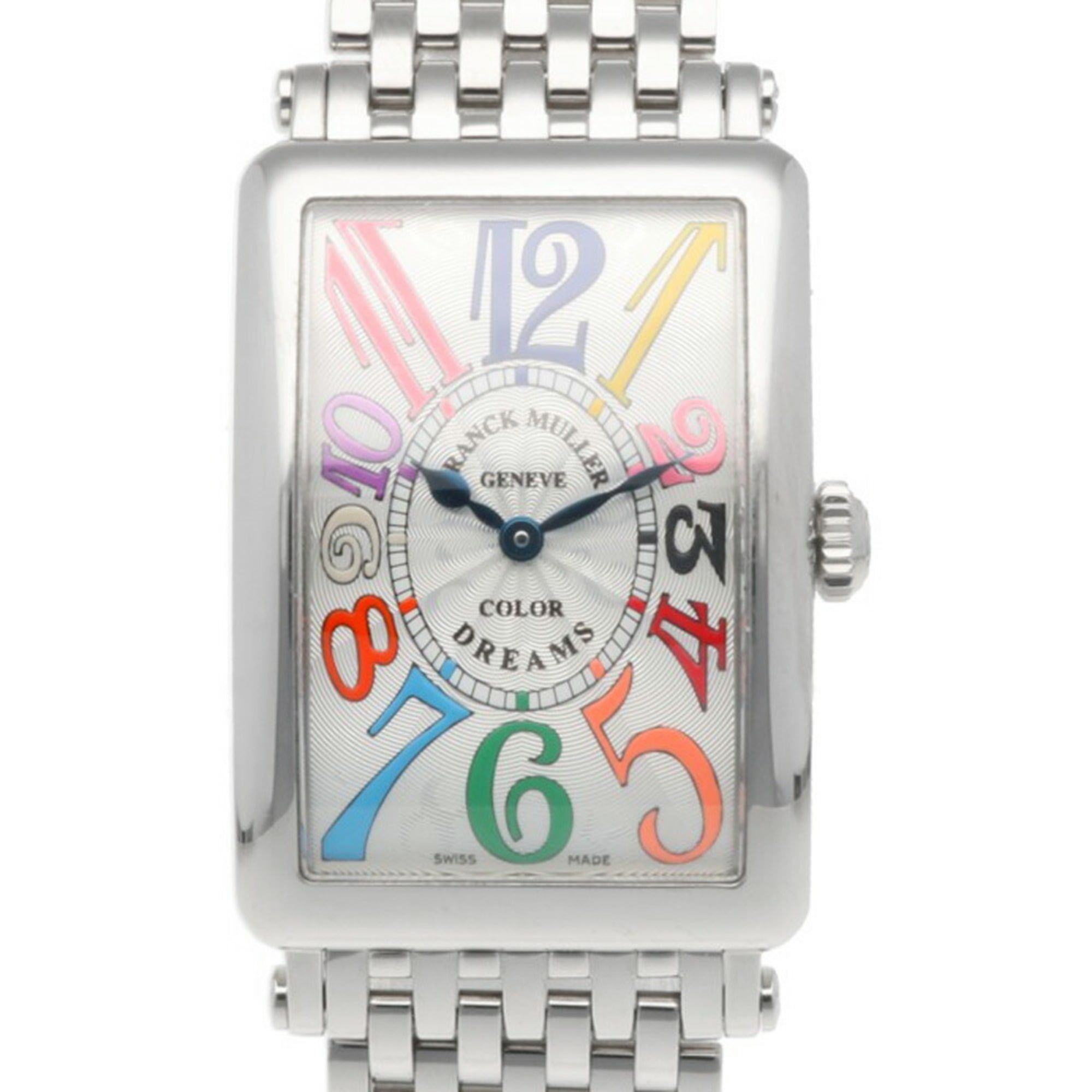 Franck Muller Long Island Color Dream Watch, Stainless Steel 952 Quartz Movement, Overhauled and Pol