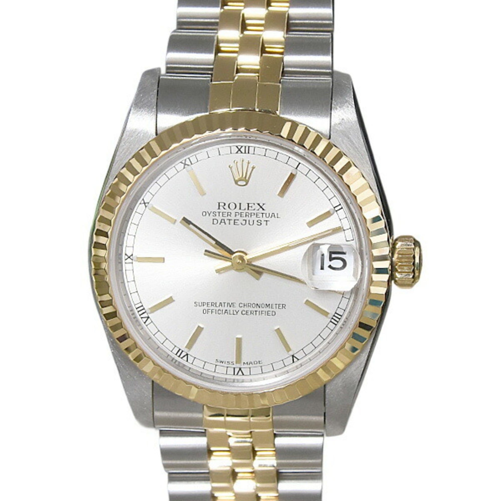 Rolex Datejust 31 Automatic Watch, Unisex, A Series, Silver Dial, Stainless Steel and Yellow Gold, R