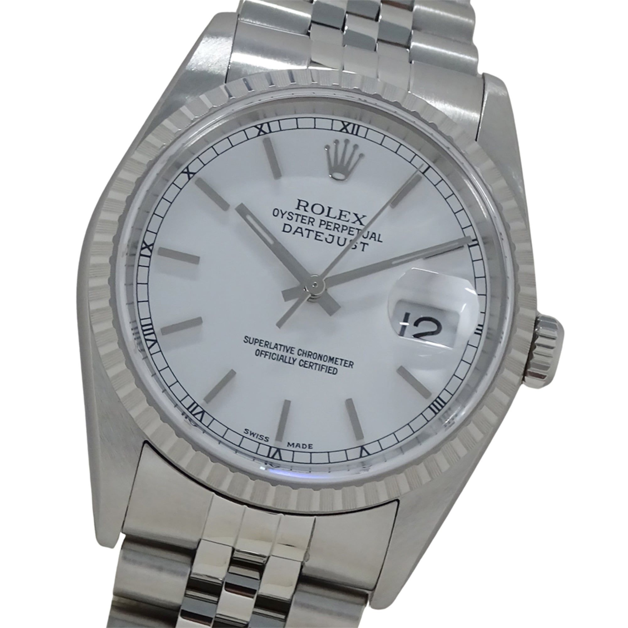 Rolex ROLEX Datejust 16220 Y-number watch men's brand automatic winding AT stainless steel SS silver