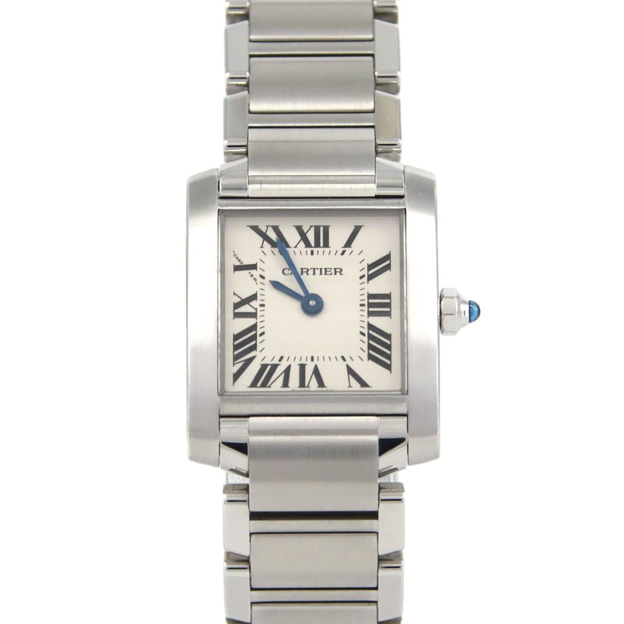 Cartier Tank Française SM W51008Q3 Stainless Steel Quartz Watch