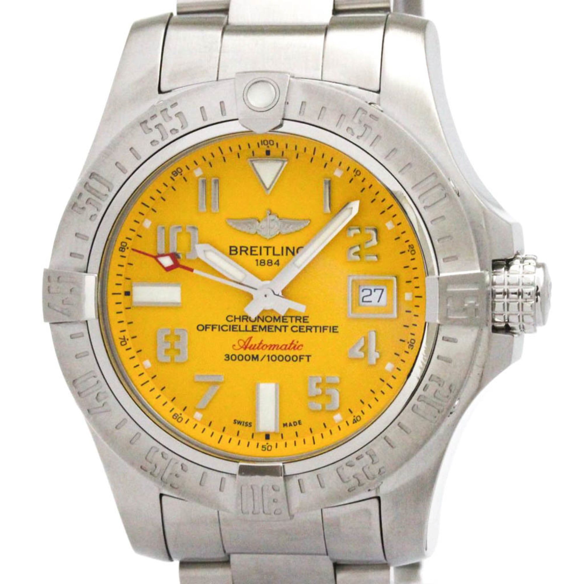 BREITLING Avenger ll SeaWolf Steel Automatic Mens Watch A17331 Polished
