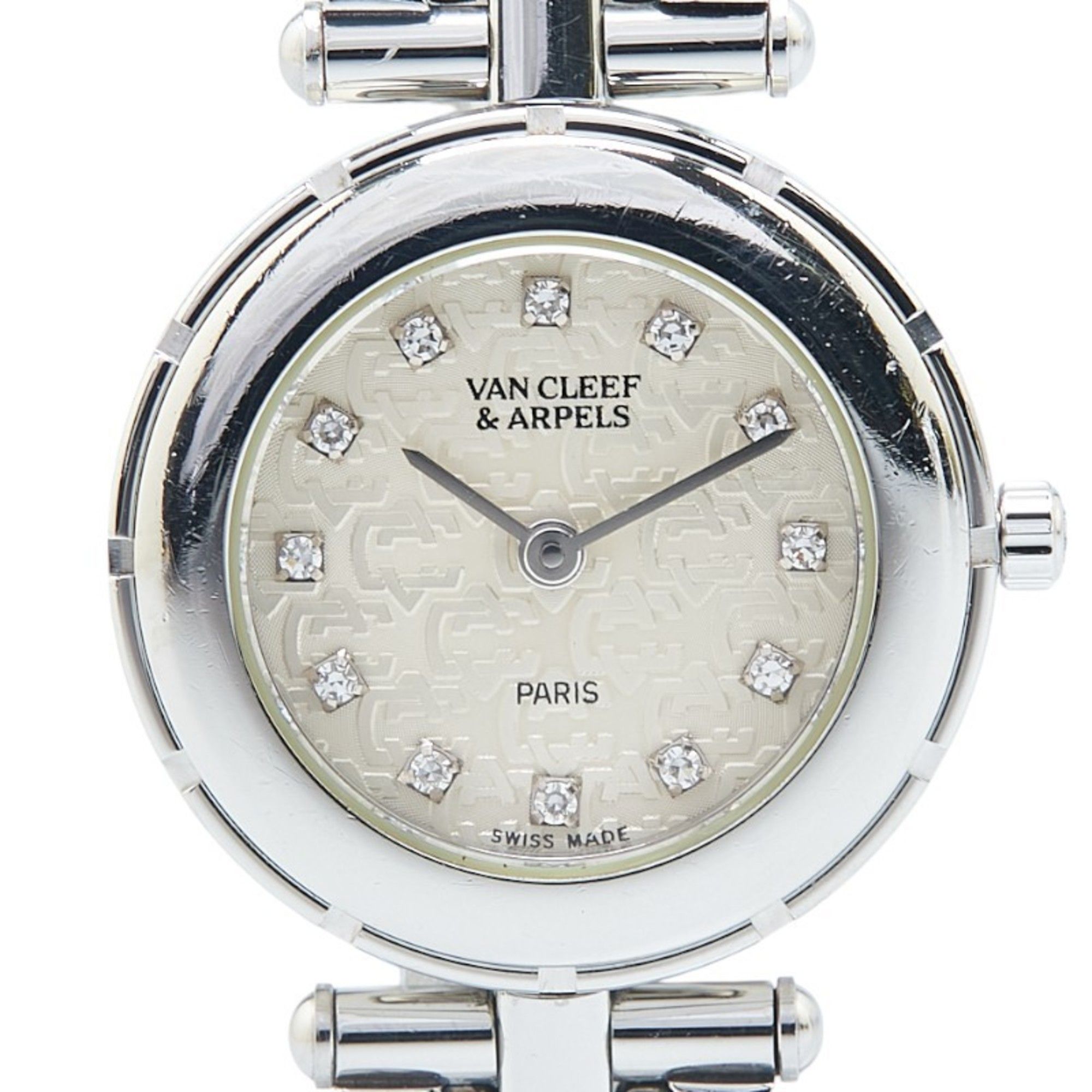 Van Cleef & Arpels La Collection Quartz Watch with Silver Dial and Stainless Steel, Women's