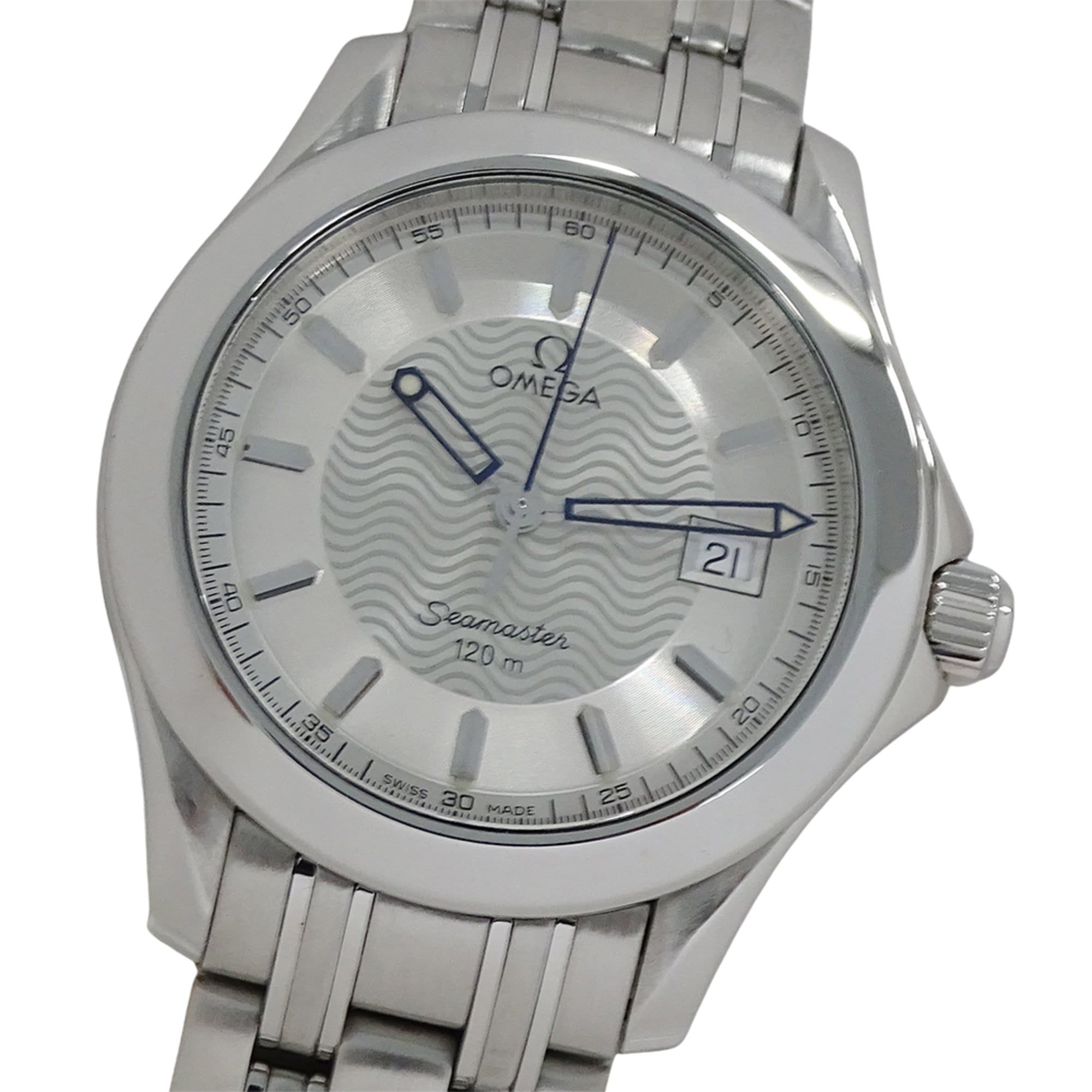 OMEGA Seamaster 2511.31 Men's Watch, 120m, Date, Quartz Movement, Stainless Steel, Silver, Polished