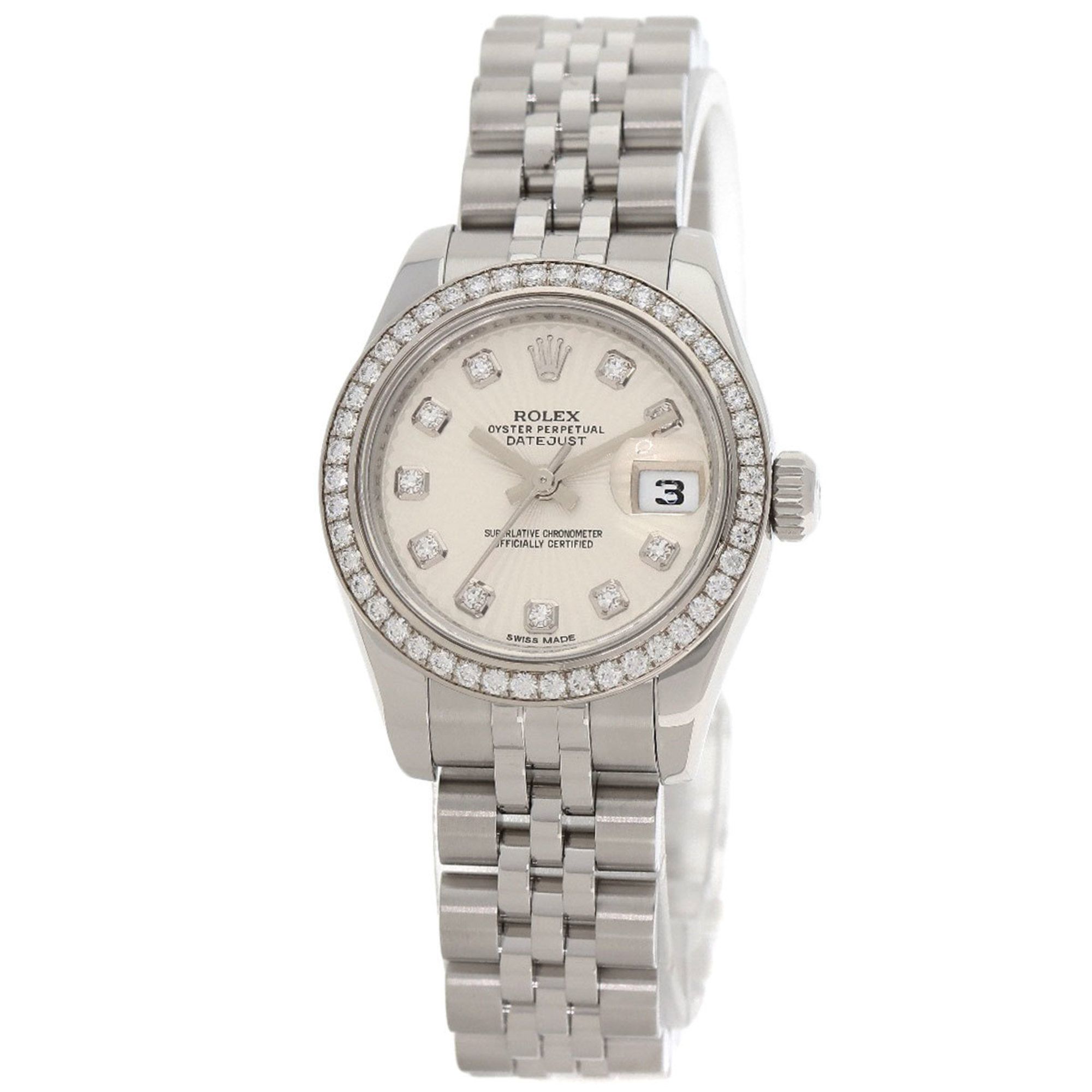 Rolex 179384G Datejust 10-Piece Diamond Bezel Watch in Stainless Steel/SS/18K White Gold with Diamon