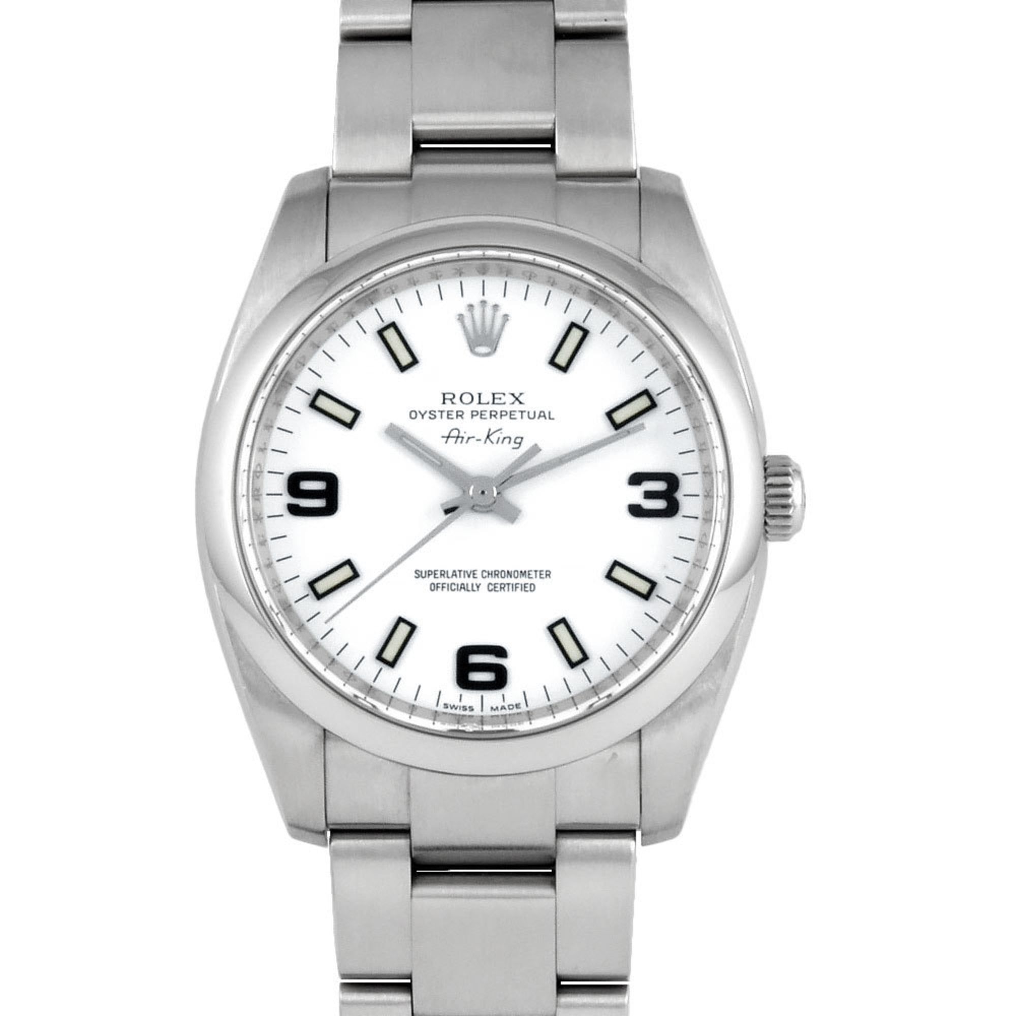 Rolex ROLEX 114200 M series (manufactured around 2007) Automatic watch, white dial, stainless steel,