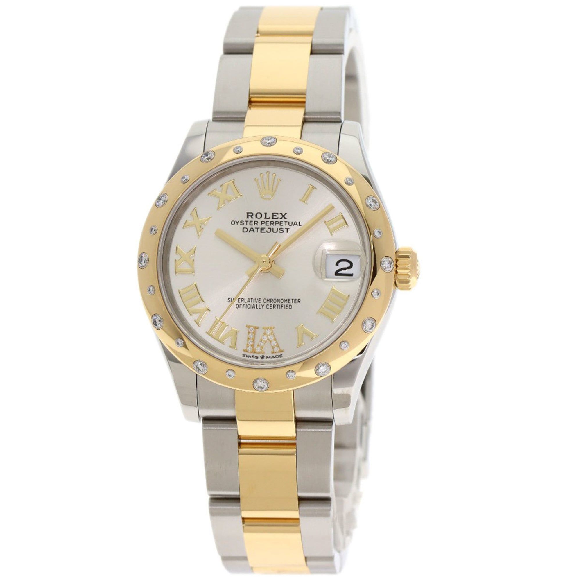Rolex Datejust 31 Diamond Watch, 278343RBR, Stainless Steel/18K White Gold, 18K Boys'