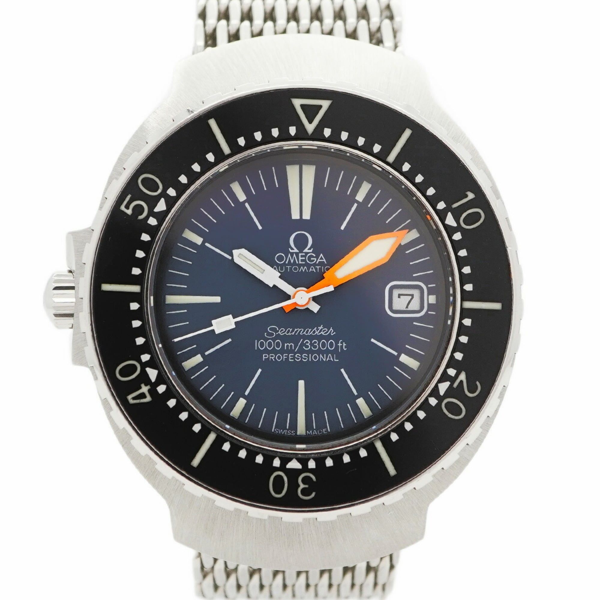 ** Lot Withdrawn** * SOLD *Omega Seamaster 166.093 Navy Dial Men's Watch