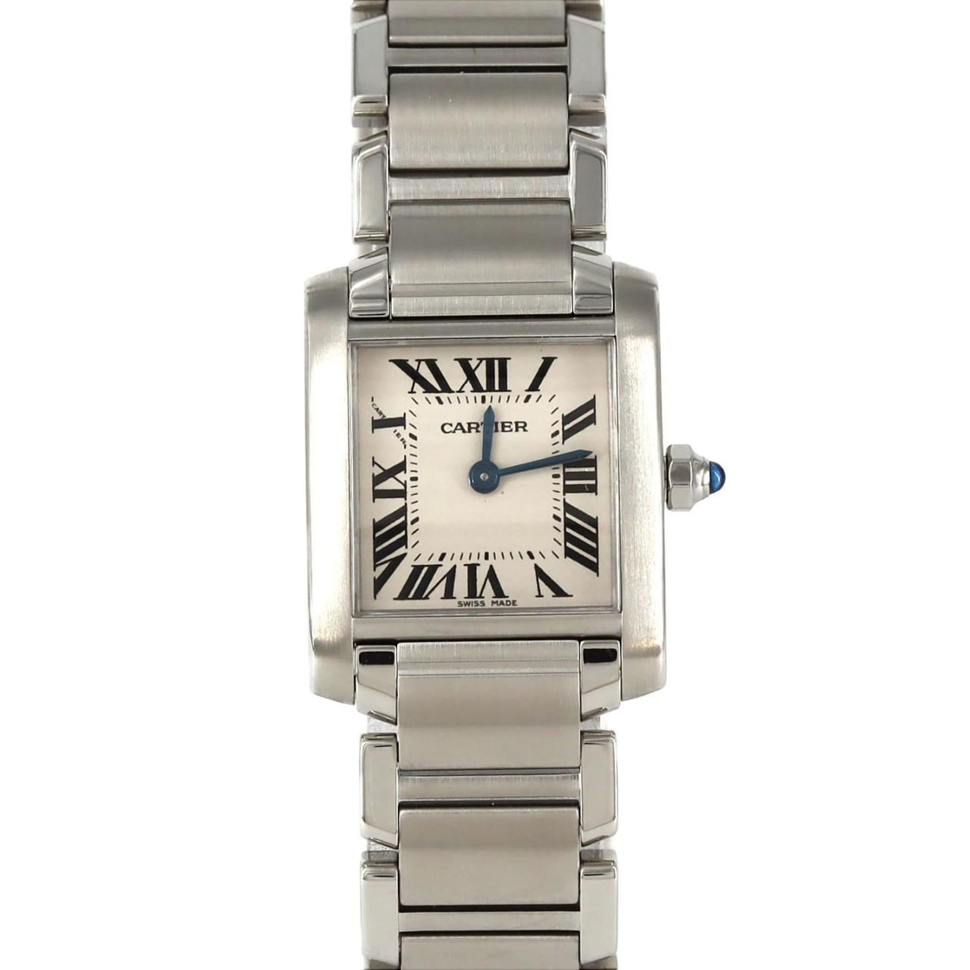 Cartier Tank Française SM W51008Q3 Stainless Steel Quartz