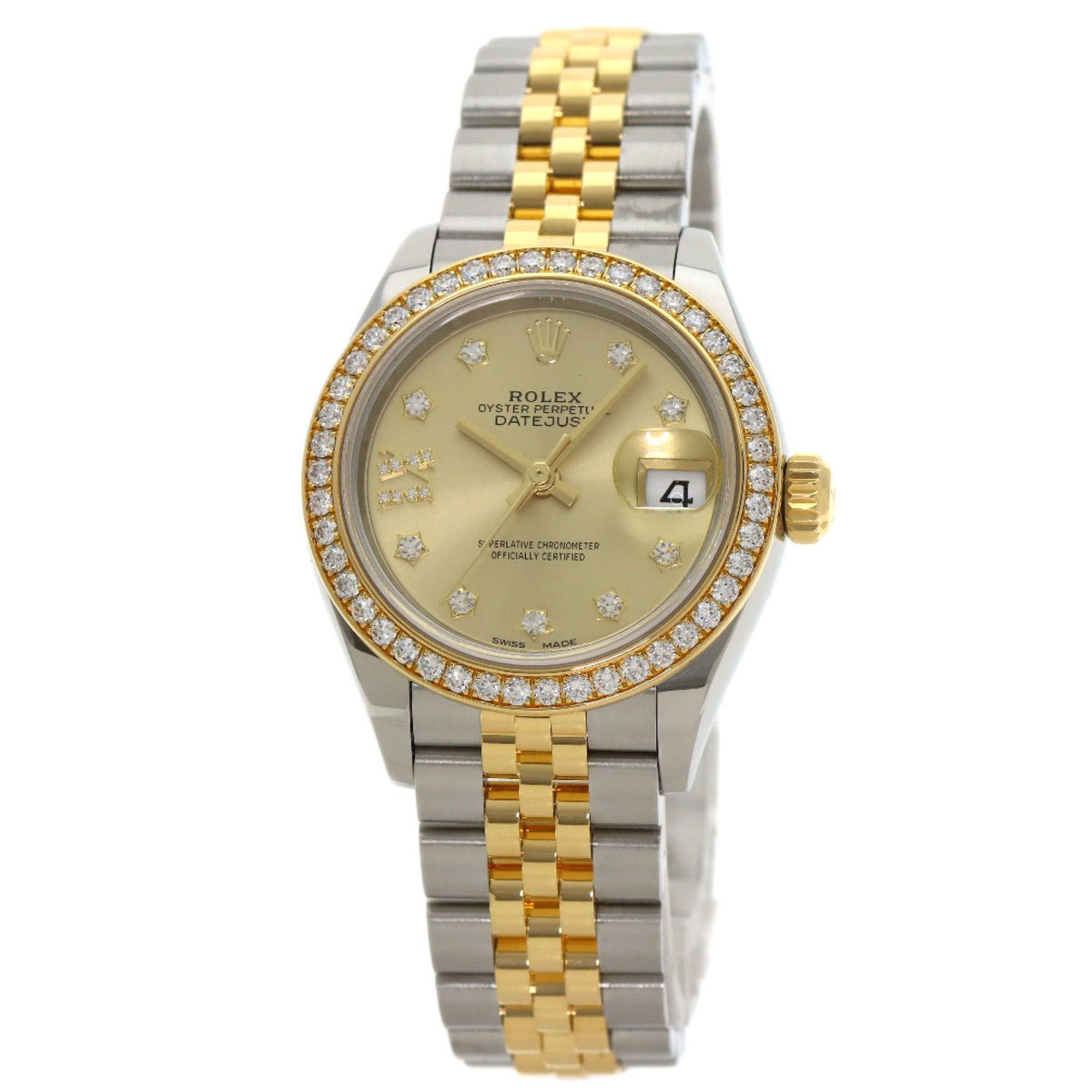 Rolex 279383RBR Datejust Star IX Diamond Bezel Watch in Stainless Steel/18K White Gold (18K Gold) fo