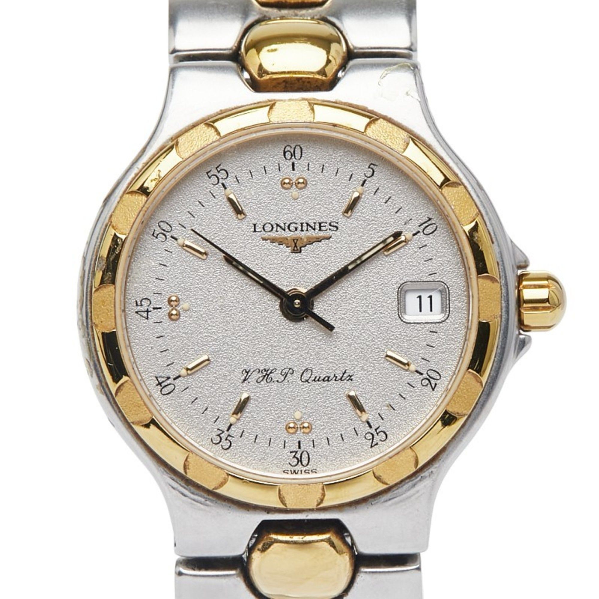 Longines Conquest Watch L1 1133, Quartz Movement, White Dial, Stainless Steel, Plated, Women's