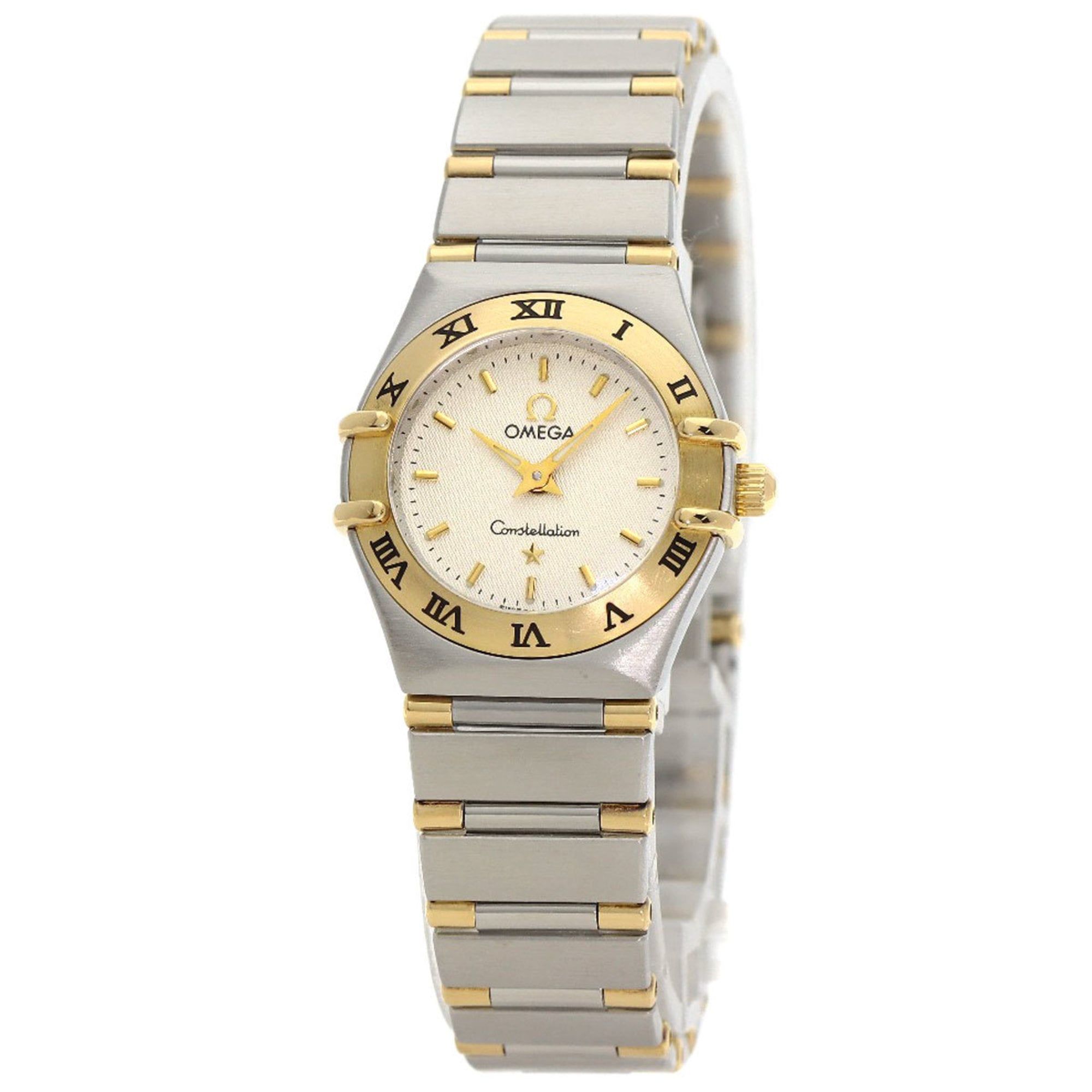 Omega 1372.30 Constellation Mini Watch, Stainless Steel, SSx18KYG, 18KYG, Women's
