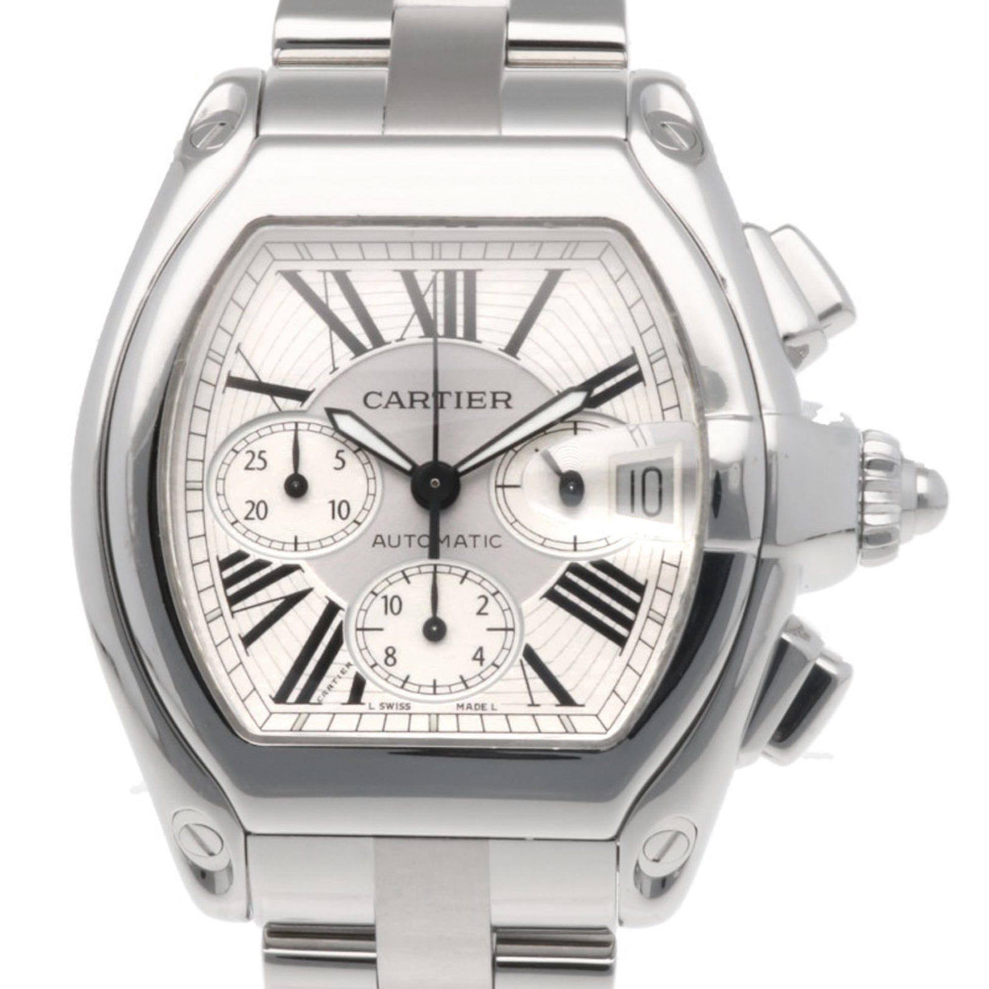 Cartier Roadster Chronograph Watch, Stainless Steel 2618 Automatic, Overhauled and Refinished, Men's