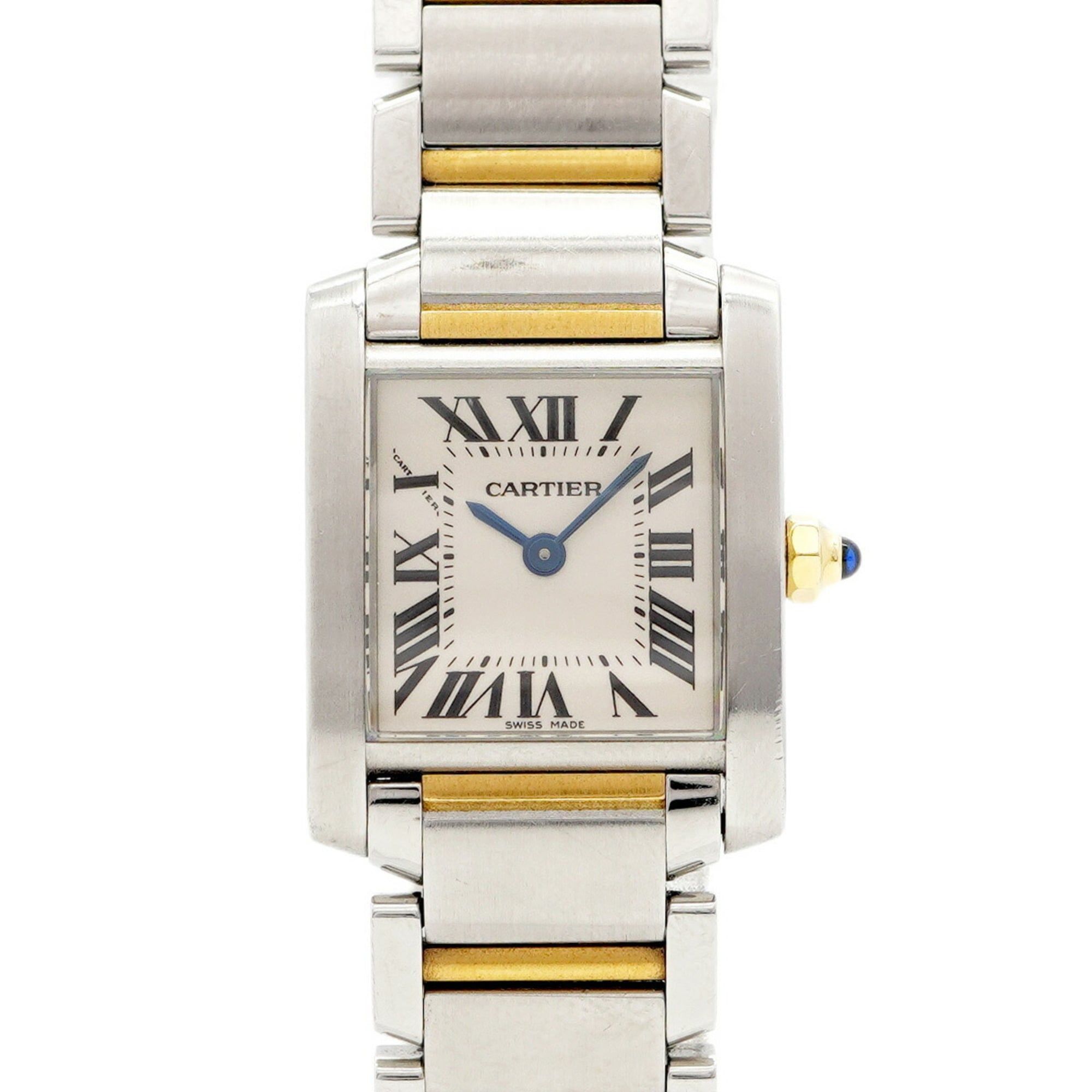 Cartier Tank Française SM Two-tone Watch W51007Q4 Ivory Dial Women's