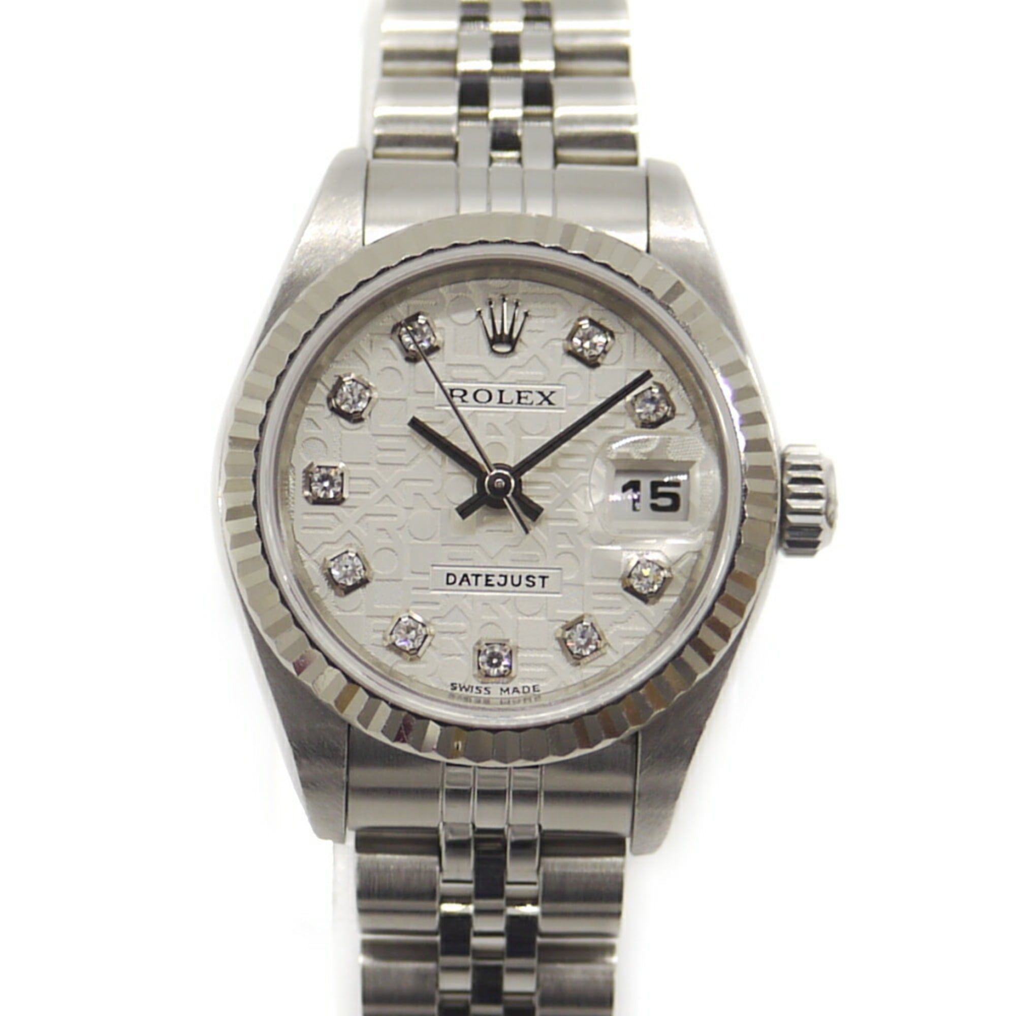 ROLEX Rolex Datejust 79174G Y-number Automatic with 10 Diamonds and a Computerized Dial, Women's Wat