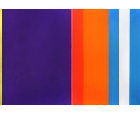 λ PHILIP FLANAGAN (IRISH B. 1960)CONCRETE FORM WITH RED OVER ORANGE  Acrylic on linenSigned and dated '07 (verso); further si