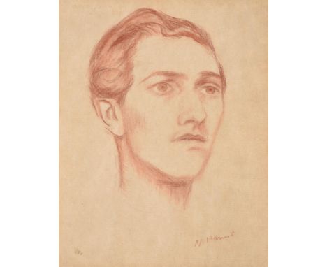 λ NINA HAMNETT (BRITISH 1890-1956)PORTRAIT OF ALAN PRYCE-JONESRed chalk Signed (lower right)33 x 27cm (12 x 10½ in.)Lieutenan