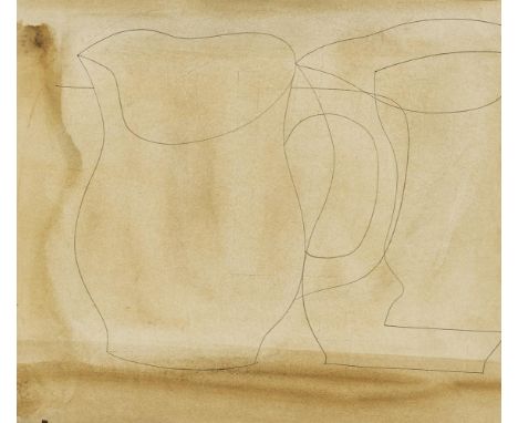 λ BEN NICHOLSON (BRITISH 1894-1982)UNTITLED (MARCH 64)Pencil and oil wash on paper, on the artist's prepared boardSigned and 