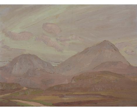 λ HENRY LAMB (BRITISH 1883-1960)ERRIGAL, DONEGAL, COUNTY DONEGAL, IRELAND Oil on panel 23.5 x 31.5cm (9¼ x 12¼ in.)Painted in