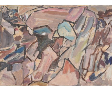 λ DAVID BOMBERG (BRITISH 1890-1957)LANDSCAPE, CORNWALLOil on paperSigned (lower right)31 x 41cm (12 x 16 in.)Executed in 1947