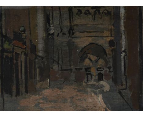 WALTER RICHARD SICKERT (BRITISH 1860-1942) LA RUE PECQUET WITH A VIEW OF LA PORTE STE. CATHERINE, ST. JACQUESOil on board13 x