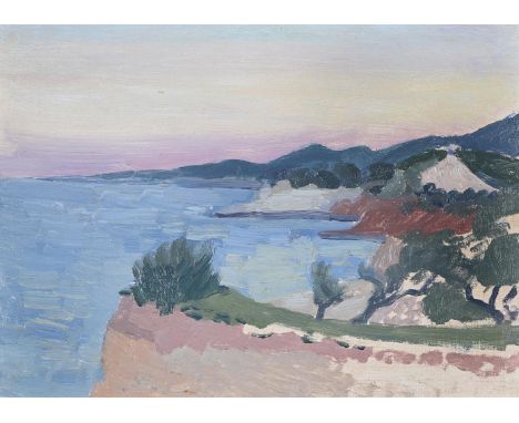 λ AUGUSTUS JOHN (BRITISH 1878-1961)VIEW ALONG THE COAST AT ÉTANG DE BERREOil on panelInscribed (verso)23.5 x 32.5cm (9¼ x 12¾