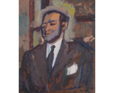 λ DAVID BOMBERG (BRITISH 1890-1957)PORTRAIT OF A GENTLEMANOil on canvas Signed and dated 42 (lower right)61 x 50.5cm (24 x 19