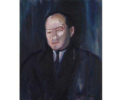 λ DAVID BOMBERG (BRITISH 1890-1957)PORTRAIT OF A GENTLEMAN Oil on canvas Signed and dated 42 (lower right)61 x 51cm (24 x 20 