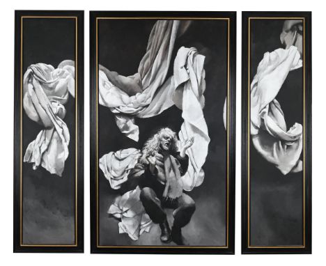 λ ROBERT OSCAR LENKIEWICZ (BRITISH 1941-2002) TEMPTATION OF SAINT ANTHONYOil on canvas, triptychSigned, titled and inscribed 
