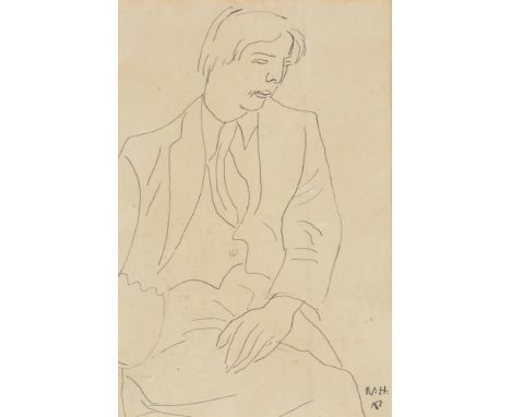 λ NINA HAMNETT (BRITISH 1890-1956)THE LOUNGE LIZARD  Pen and ink Signed with initials and dated 17 (lower right)16.5 x 10.5cm