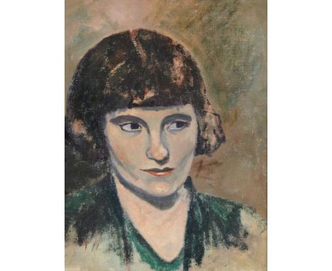 λ ELWIN HAWTHORNE (BRITISH 1905-1954)PORTRAIT OF LILIAN  Oil on canvasSigned and inscribed Lilian (to stretcher and overlap v