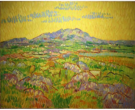 Desmond Carrick RHA, 1928-2012
EXAMINING CATTLE IN THE MORNING LIGHT, BALLYCONNEELY
Oil on canvas board, 24" x 32" (61 x 81cm