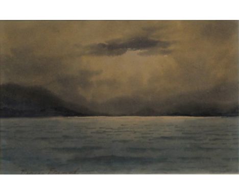 William Percy French 1854-1920
SEASCAPE
Watercolour, 6 1/2" x 9 1/2" (16.5 x 24cm), signed. 