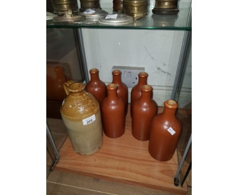 7 STONEWARE BOTTLES INC R BELLAMY CHEMIST BEDALE