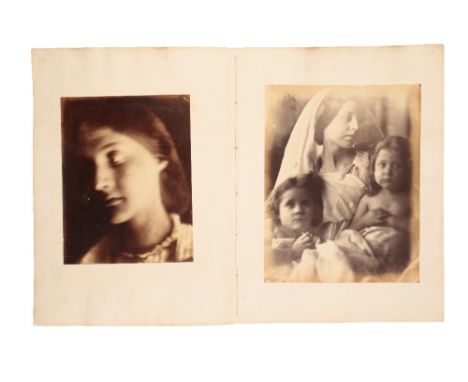 JULIA MARGARET CAMERON (1815-1879) A RARE AND REMARKABLE SET OF FOUR PHOTOGRAPHS presumably once forming pages from an photog