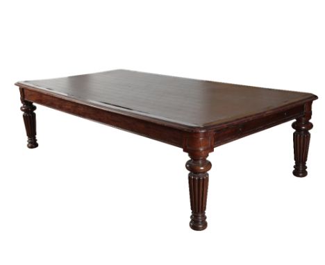 SUBSTANTIAL EARLY VICTORIAN MAHOGANY LIBRARY TABLE, mid-19th century, probably for institutional use, in the manner of work b