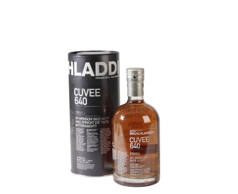BRUICHLADDICH SINGLE MALT SCOTCH WHISKY, CUVEE 640, AGED 21 YEARS, finished in Limousin oak casks from Acquitaine, Isle of Is