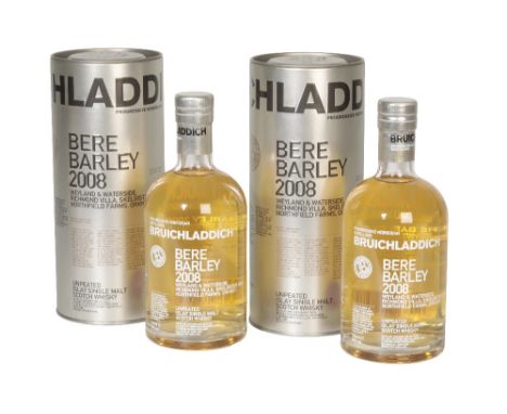 BRUICHLADDICH SINGLE MALT SCOTCH WHISKY, BERE BARLEY, AGED 6 YEARS, 2008, Orkney barley, Travel Retail Exclusive, Isle of Isl