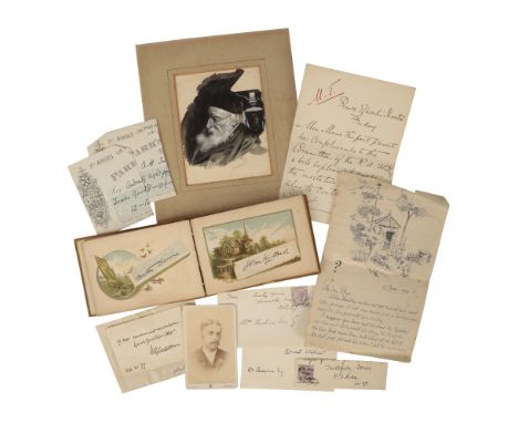 WILLIAM PARKINSON (1858-1938) AN AUTOGRAPH ALBUM containing numerous cut-and-mounted signatures of luminaries of the second h