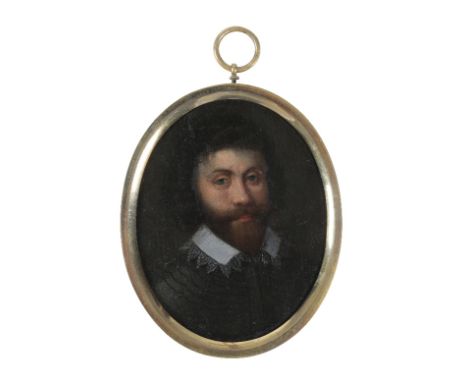 ATTRIBUTED TO BARTHOLOMEUS VAN DER HELST (Dutch, 1613-1670), Portrait miniature of a bearded gentleman, wearing armour and wh