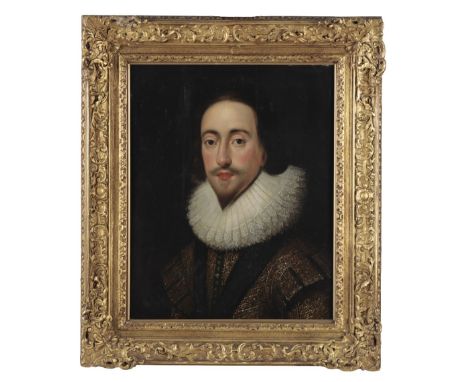 STUDIO OF DANIEL MYTENS (1590-1647) Charles I as the Prince of Wales, oil on cradled panel, 55cm x 44cm Provenance: The Bockl