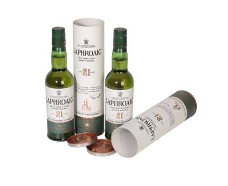 LAPHROAIG SINGLE MALT SCOTCH WHISKY, AGED 21 YEARS, limited edition release to celebrate the 21st anniversary of the Friends 