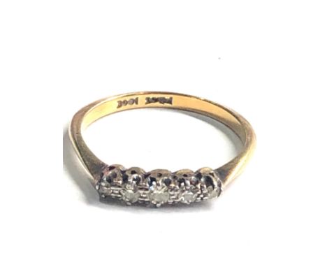 18ct gold &amp; platinum diamond ring (2.2g) 