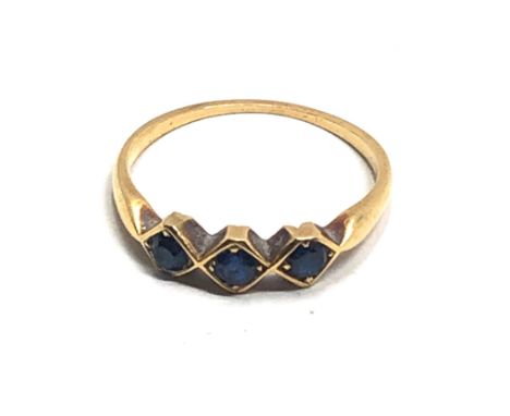 18ct gold vintage sapphire  ring (1.9g) 