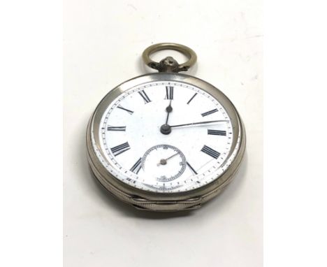 Antique silver open faced pocket watch the watch is not ticking no warranty given 