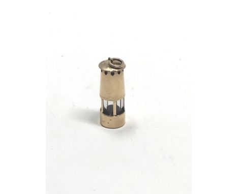 Vintage 9ct gold miners lamp charm 2.2g 