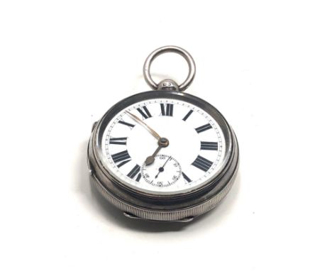 Antique silver open faced pocket watch the watch is not ticking no warranty given 