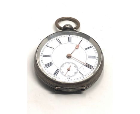 Antique silver open faced pocket watch the watch is not ticking no warranty given 